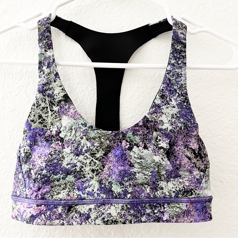 Lululemon | Break Free Bra Vivid Vision Multi Black Size 8 - Picture 1 of 3